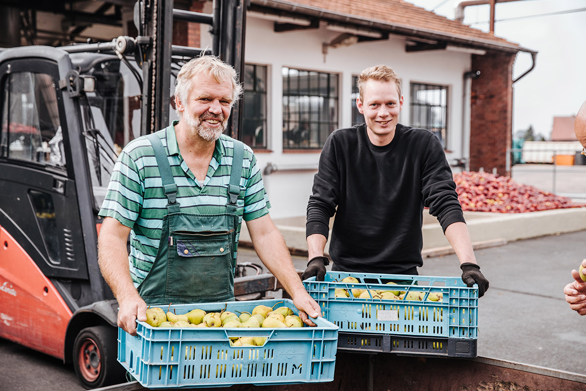 Anlieferung von regionalen Obst