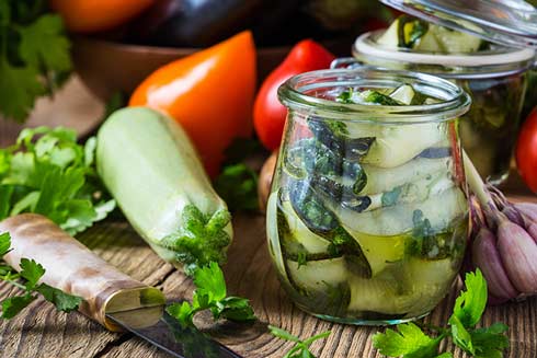 Fermentation mit Zucchini