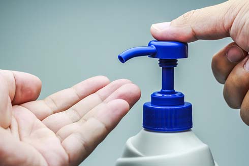 Händehygiene mit Desinfektionsmittel
