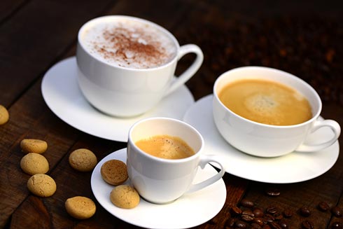 Cappuccino, Milchkaffee und Espresso sind allesamt beliebt