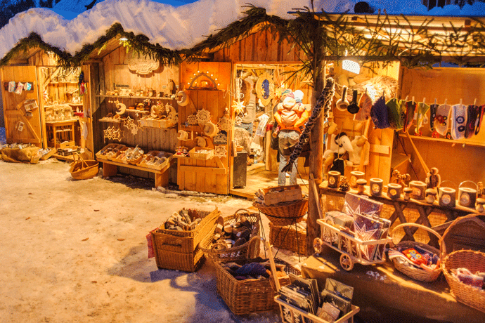 Buden Weihnachtsmarkt Handwerkskunst