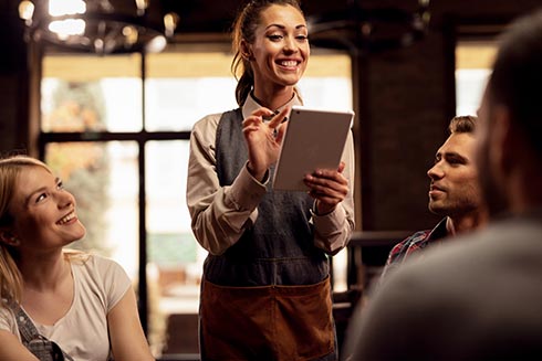 Bestellung mit Tablet aufnehmen