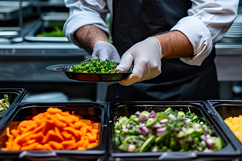 Komponenten-Küche, Lösung in der Großküche mit Baukastensystem