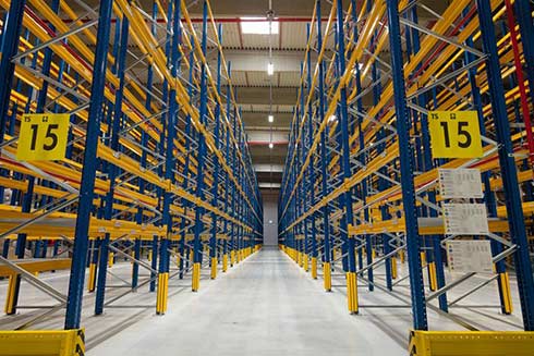 Lagerflächen der neuen CHEFS CULINAR Niederlassung in Ludwigsfelde bei Berlin