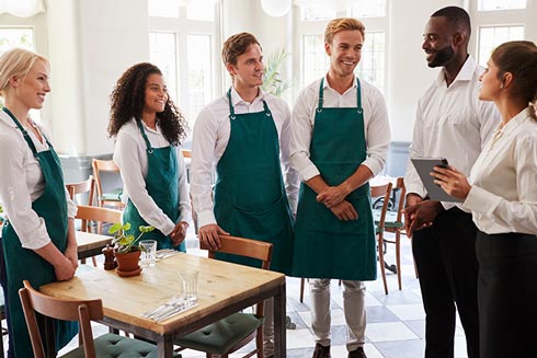 Motiviertes Kellner-Team