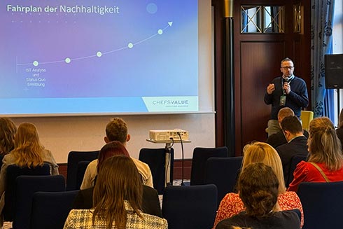 Tobi Scheibl  auf der Green Sign Future Lab Veranstaltung