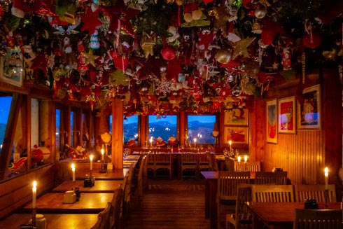 Weihnachtsdeko in der Sansibar auf Sylt