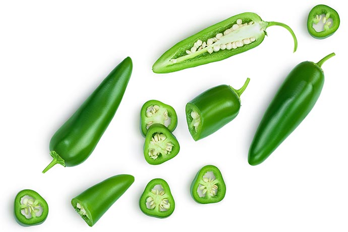 Grüne Chili Schoten