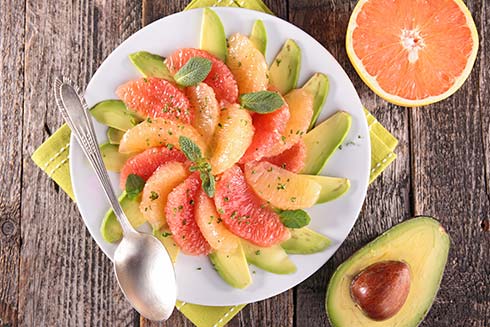 Jetzt wirds richtig frisch mit dem Grapefruit-Avocado-Mix 