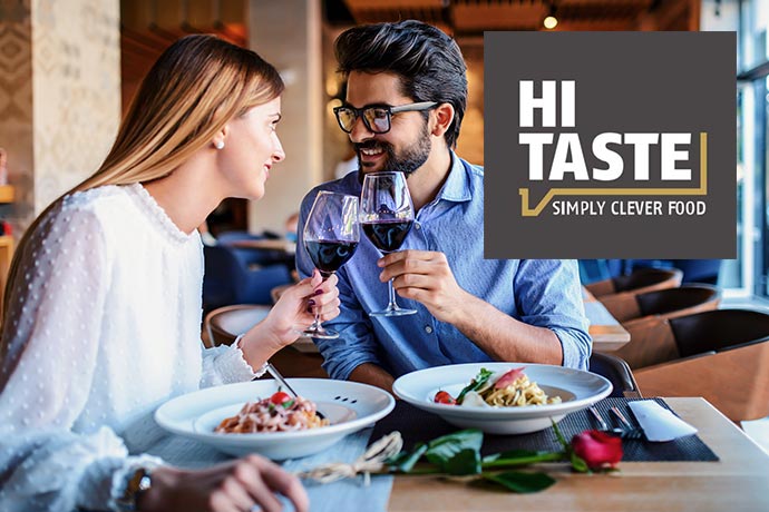 Restaurant-Essen mit Hitaste