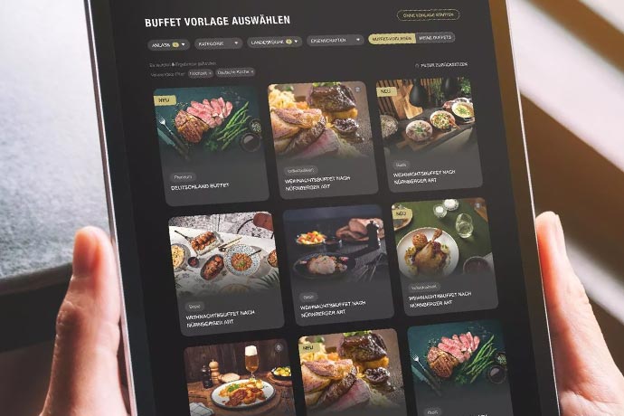 My HI TASTE Buffet-Order und Planung digital