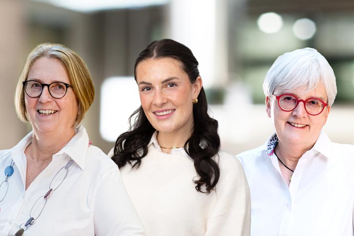 Unsere Ernährungsberaterinnen Martina Walter-Kunkel, Nadja Seyfried und Iris Lindemann