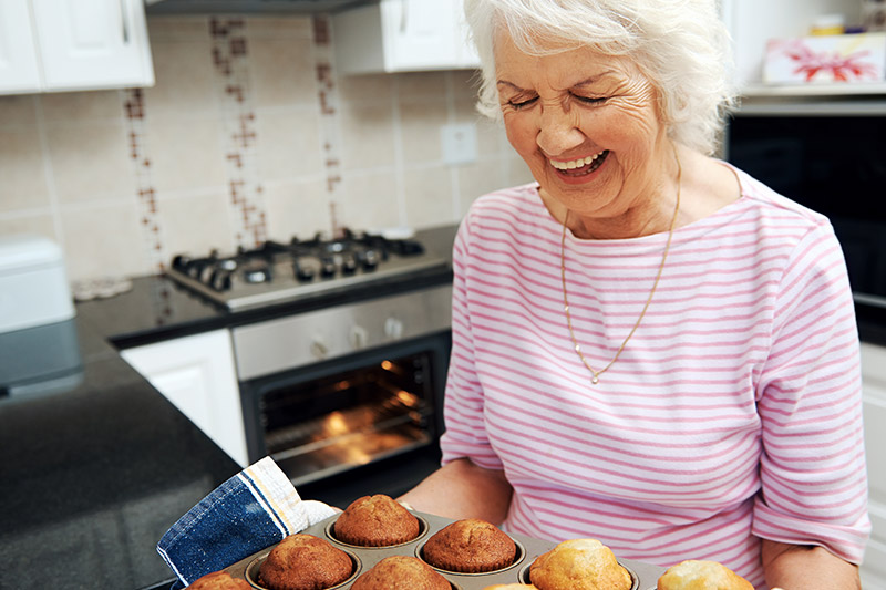 Senioren hat Muffins gebacken