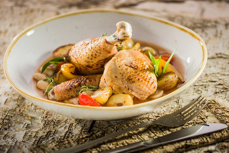 Cassoulet vom Fairmast Hähnchen