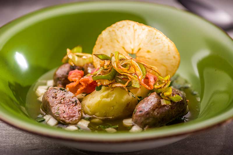 Kalbsleberwurst auf Himmel & Ääd