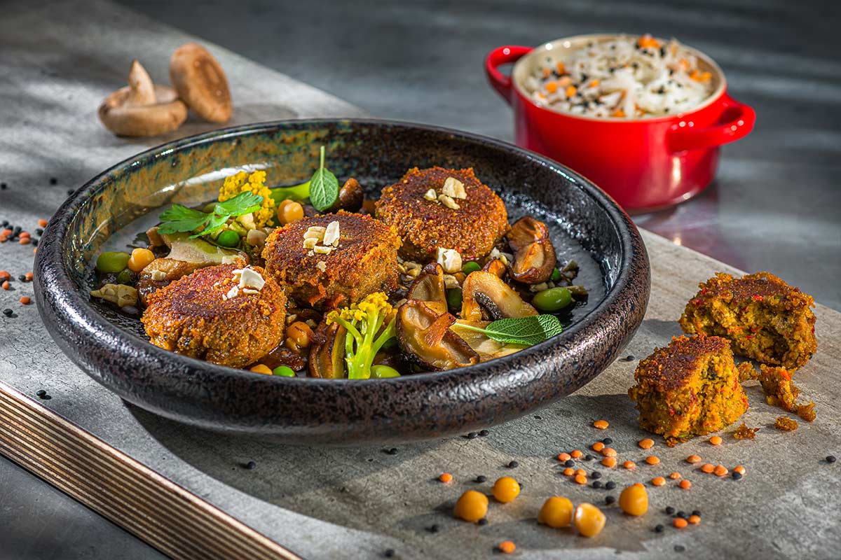 Soja-Erbsen-Frikadellen mit Shiitake | Rezept