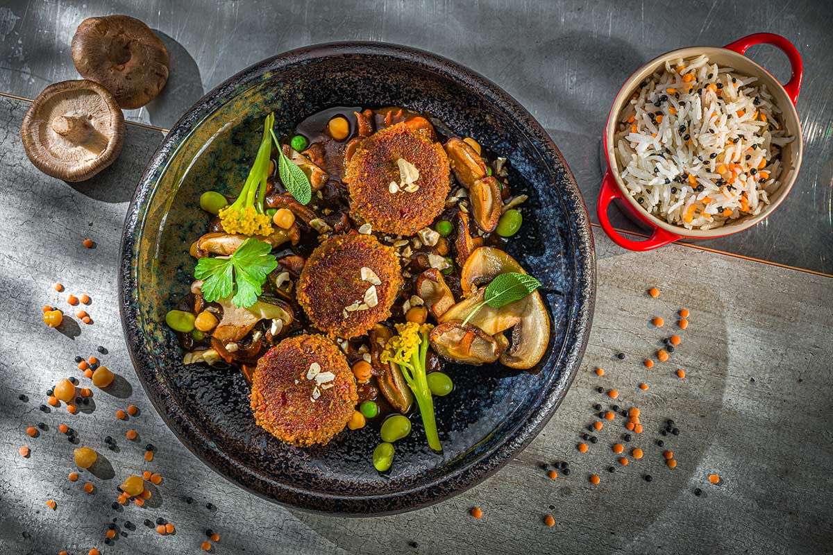 Soja-Erbsen-Frikadellen mit Shiitake | Rezept