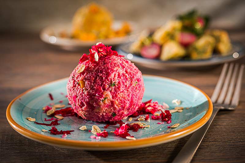 Semmelknödel mit Roter Bete