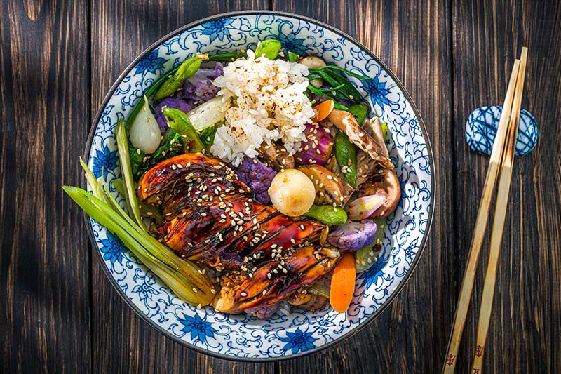Chefs Rice mit Huhn und Gemüse