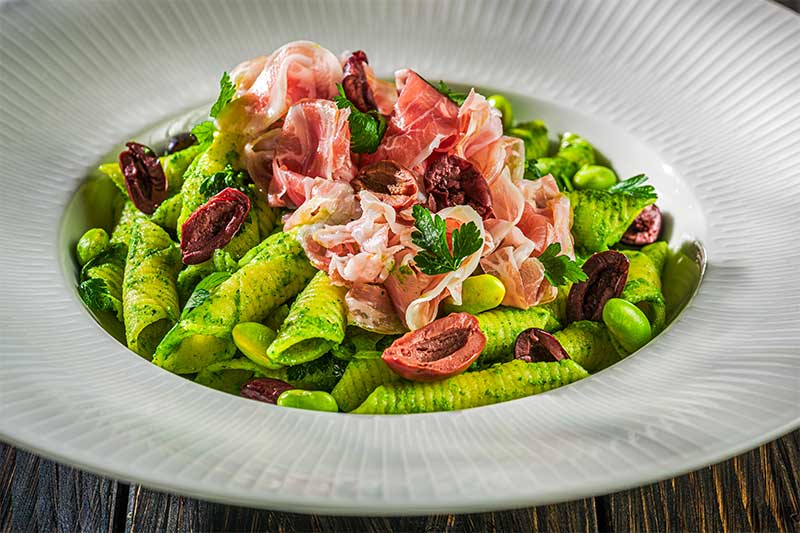 Pasta mit Pancetta & Saubohnen