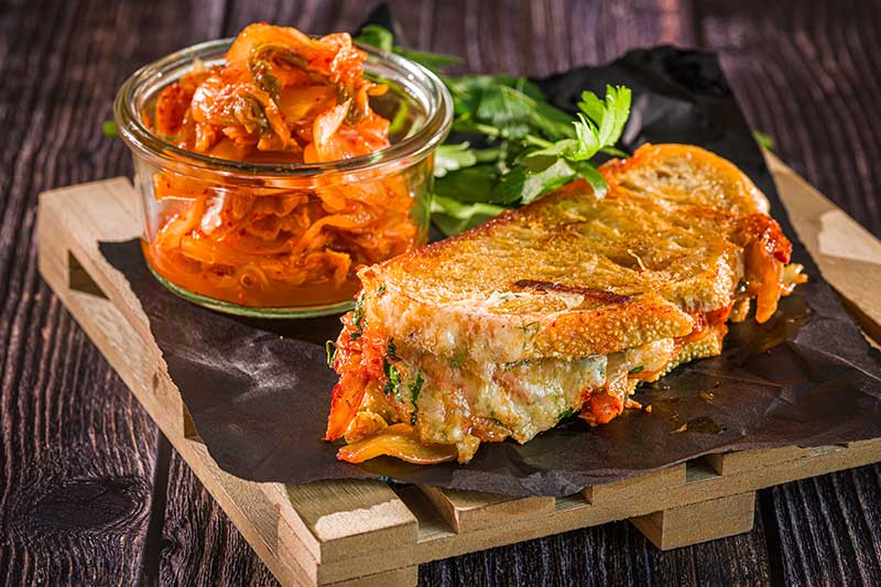 Kimchi Grilled Cheese Sandwich