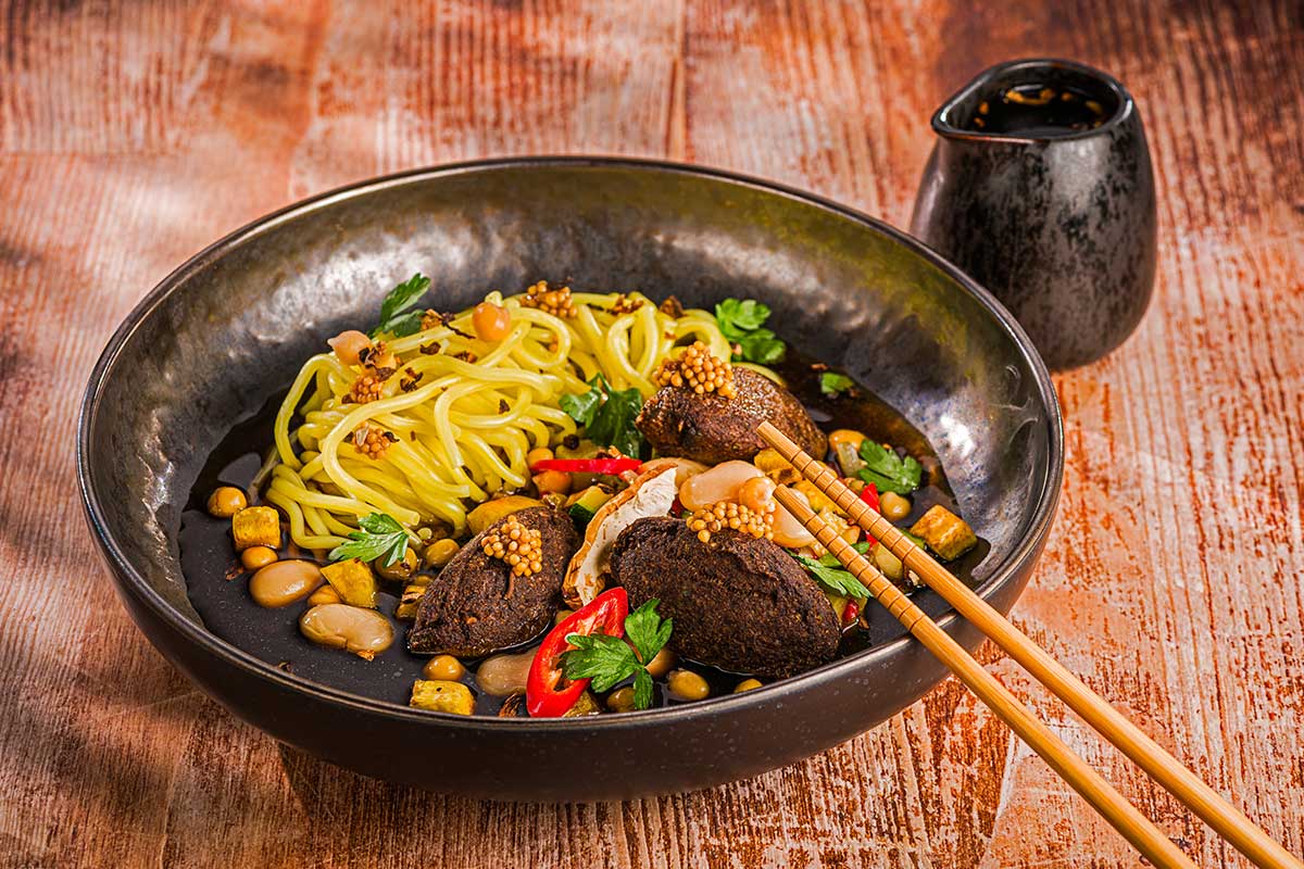 Pilz-Ramen/Hafer-Tofu-Nocken