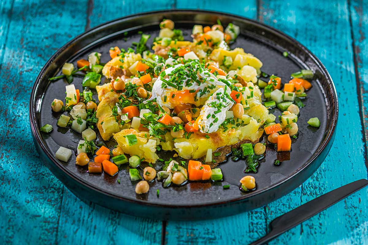 Warmer Smash-Potatoe-Salat