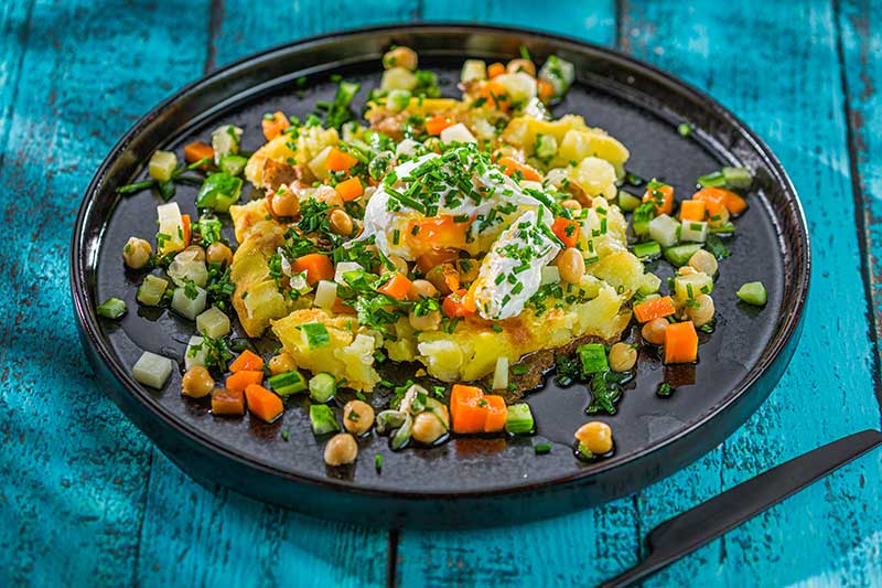Warmer Smash-Potatoe-Salat