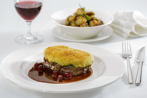 Färsen-Rumpsteak mit Meerrettich