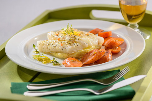 Kabeljaufilet mit Zitronen-Petersilien-Butter