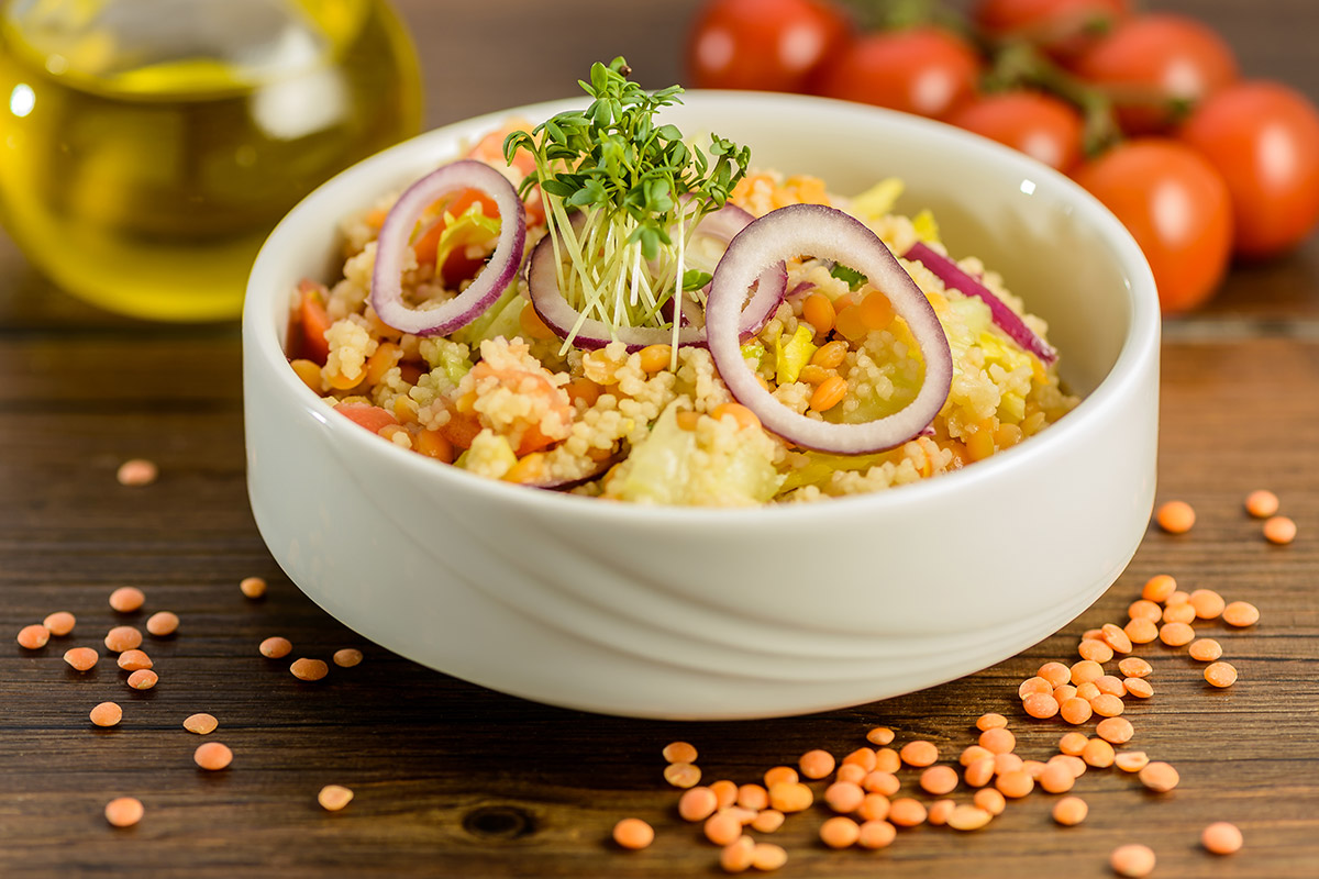 Linsen-Couscous-Salat | Rezept