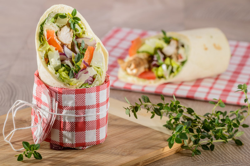 Wrap mit gegrillter Putenbrust