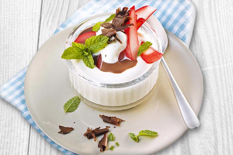 Pannacotta à la Birne Helene