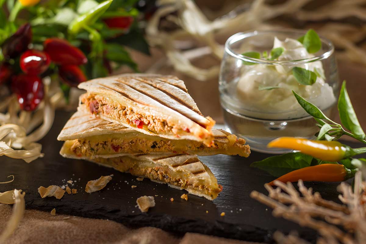 Quesadilla-Ecken mit Huhn | Rezept