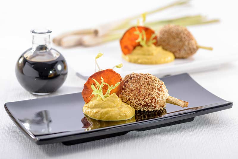 Gebratener Putenhack-Spieß