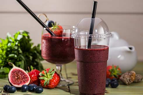 Beeren-Schwarztee-Smoothie