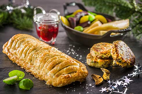 Grüner Weihnachts-Strudel