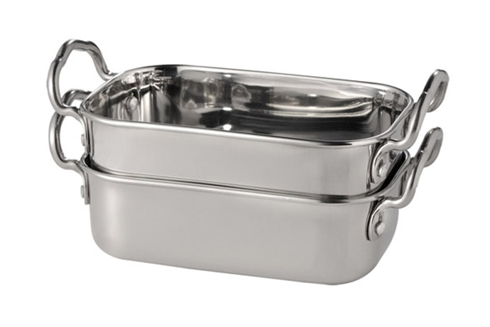 APS, Serie Snack-Holder, Mini-Servierpfanne, Edelstahl, 14,5 x 9,5 cm, H 4,5/6,5 cm, 0,5 l