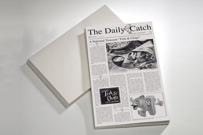 APS, Wachspapier &quot;Snack-Holder&quot;, Motiv Zeitung, 47 x 25 cm 