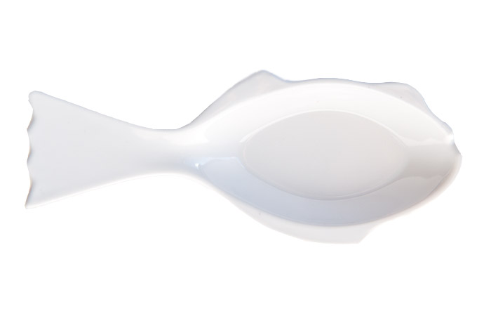 APS, Fingerfood L&#246;ffel FISH, Melamin wei&#223;, 10,5 x 4,5 cm, H 2,5 cm