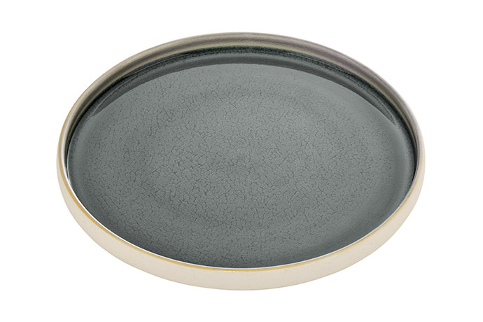 BHS-Playground, Nara Teller flach, grau, rund, 21 cm