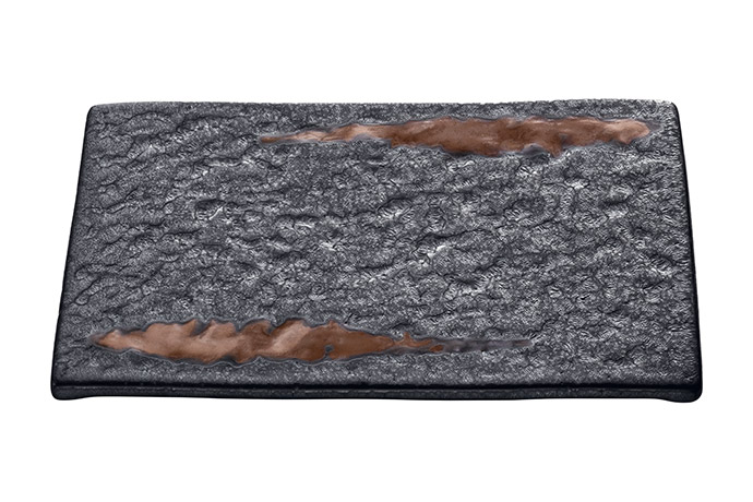 BHS, Playground, Lava Platte flach eckig 24 x 17