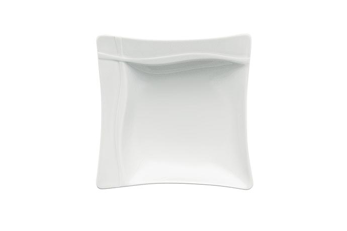 Bauscher, Serie Pleasure, Teller tief, Fahne, quadratisch, 22 5 x 22,6 cm, 0,50 l