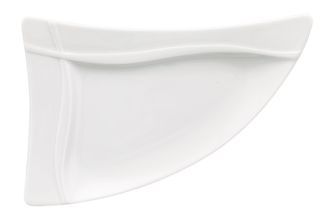 Bauscher, Serie Pleasure, Platte dreieckig, Fahne, 21 cm