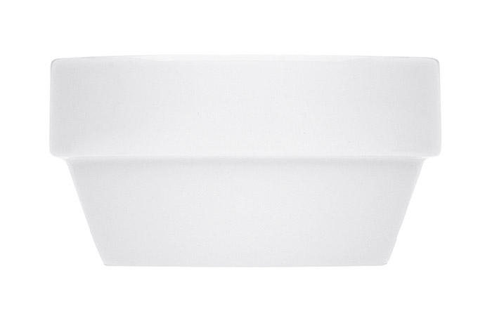 Bauscher, Serie Systemgeschirr, Relief Dialog, Suppenschale mit Stapelrand, Ø 12,2 cm, H 6,3 cm, 0,43 l
