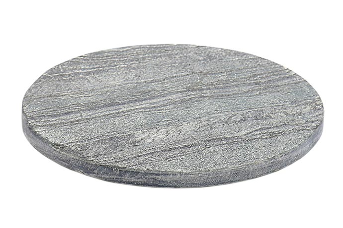 Bauscher, Playground  Schieferplatte rund silbergrau, &#216; 20 cm     