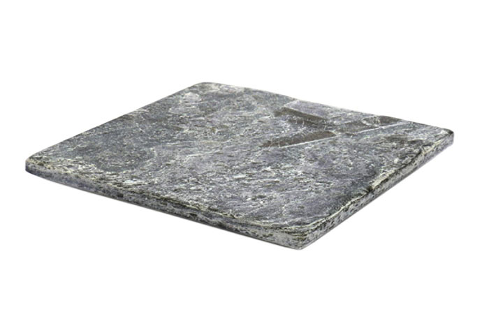 Bauscher, Playground, Schieferplatte eckig, 25 x 25 cm, silbergrau