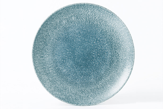 Churchill, Raku, Topaz Blue, Coupe Platte, 28,8cm