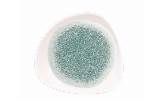 Churchill, Raku, Topaz Blue, Triangel Bowl 24,8cm 