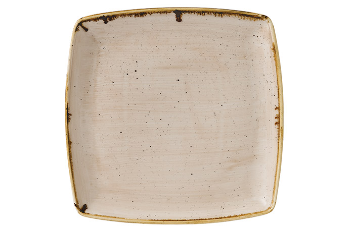 Churchill, Stonecast, Nutmeg Cream, Teller quadratisch 26,8 cm 